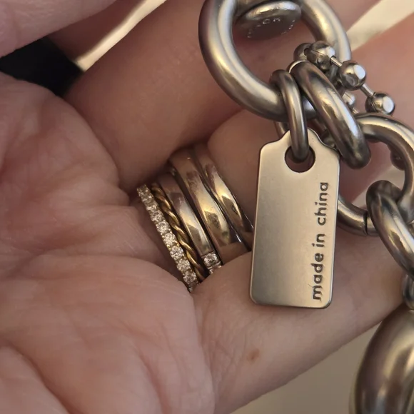 Coach | The Summer I Turned Pretty | Infinity Silver and Gold Keychain Bag Charm - Picture 8 of 16